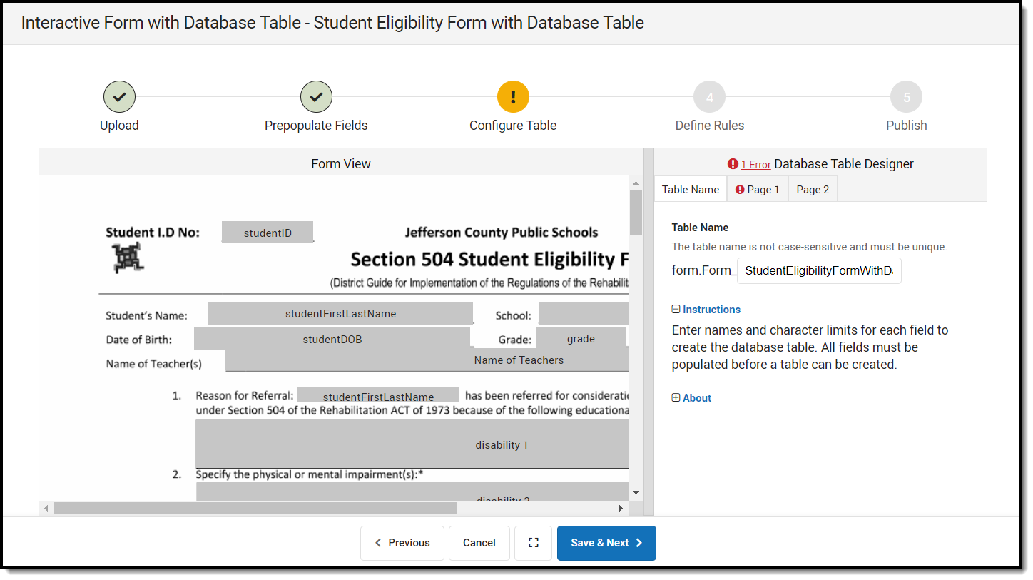 Image of Database Table designer Image of Database Table designer